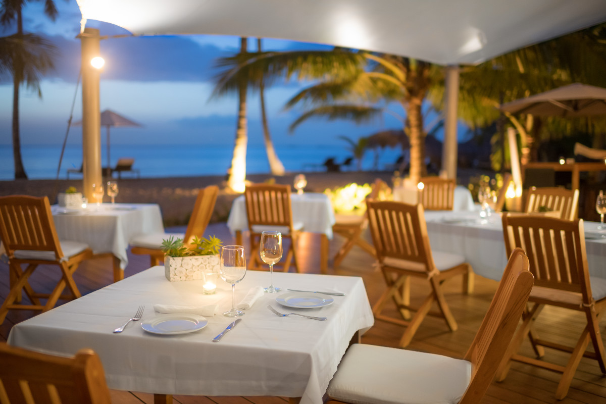 Palapa at night